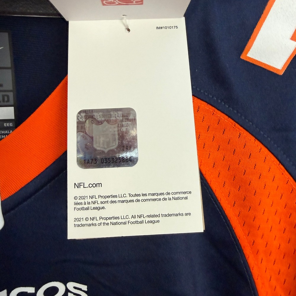 NEW‎ Nike Denver Broncos Javonte Williams 33 On Field Game Jersey Mens XXL Navy - Picture 11 of 12